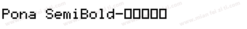 Pona SemiBold字体转换